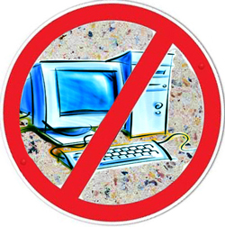 Запрещено работать за компьютером